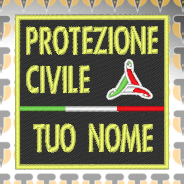 Patch Nominativa - Protezione Civile Quadrata