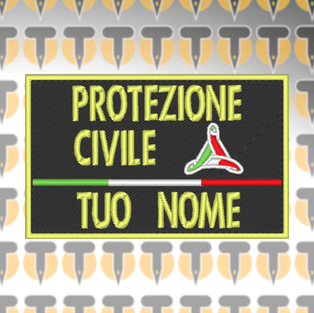 Patch Nominativa - Protezione Civile Rettangolare 